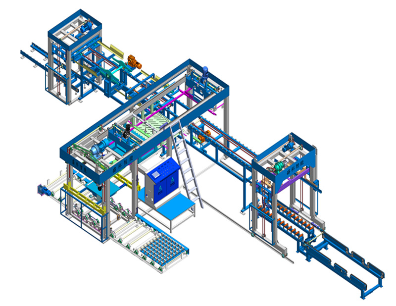 Автоматический штабелер с нижней вращающейся упаковочной машиной для лент