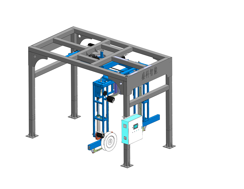 Автоматическая машина для обвязки и упаковки кирпичных блоков